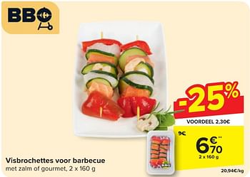 Promotions Visbrochettes voor barbecue - Produit maison - Carrefour  - Valide de 24/04/2024 à 06/05/2024 chez Carrefour