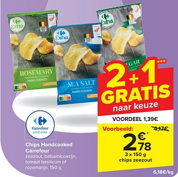 Promoties Chips zeezout - Huismerk - Carrefour  - Geldig van 24/04/2024 tot 06/05/2024 bij Carrefour