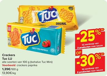 Promoties Crackers tuc lu - Lu - Geldig van 24/04/2024 tot 06/05/2024 bij Carrefour