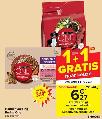Promoties Hondenvoeding purina one - Purina - Geldig van 24/04/2024 tot 06/05/2024 bij Carrefour