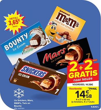 Promotions Ijs snickers - Snickers - Valide de 24/04/2024 à 06/05/2024 chez Carrefour