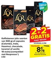 Promoties L`or 10 capsules espresso karamel - Douwe Egberts - Geldig van 24/04/2024 tot 06/05/2024 bij Carrefour