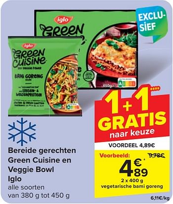 Promotions Vegetarische bami goreng - Iglo - Valide de 24/04/2024 à 06/05/2024 chez Carrefour