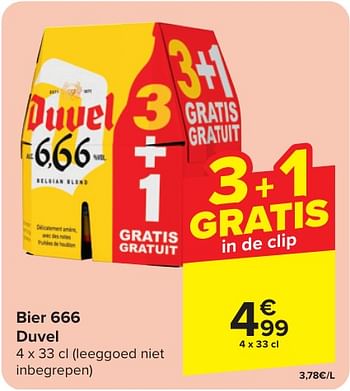 Promotions Bier 666 duvel - Duvel - Valide de 24/04/2024 à 06/05/2024 chez Carrefour