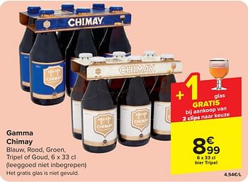 Promotions Bier tripel - Chimay - Valide de 24/04/2024 à 06/05/2024 chez Carrefour