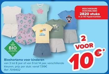 Promotions Bioshortama voor kinderen - Tex - Valide de 24/04/2024 à 06/05/2024 chez Carrefour