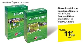 Promotions Gazonherstel voor sportgras somers - Somers - Valide de 24/04/2024 à 06/05/2024 chez Carrefour