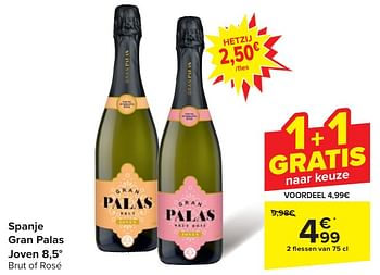 Promotions Gran palas joven brut of rosé - Mousseux - Valide de 24/04/2024 à 06/05/2024 chez Carrefour