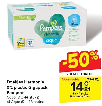 Promoties Harmonie coco - Pampers - Geldig van 24/04/2024 tot 06/05/2024 bij Carrefour