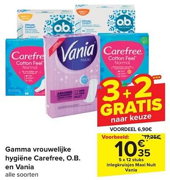 Promoties Inlegkruisjes maxi nuit vania - Huismerk - Carrefour  - Geldig van 24/04/2024 tot 06/05/2024 bij Carrefour