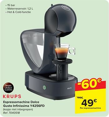 Promotions Krups espressomachine dolce gusto infinissima y4256fd - Krups - Valide de 24/04/2024 à 06/05/2024 chez Carrefour