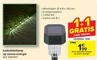 Promoties Ledsokkellamp op zonne-energie - Huismerk - Carrefour  - Geldig van 24/04/2024 tot 06/05/2024 bij Carrefour