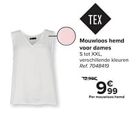 Mouwloos hemd voor dames-Tex