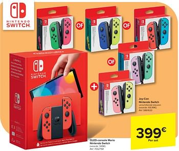 Promotions Oled-console mario nintendo switch + joy-con nintendo switch - Nintendo - Valide de 24/04/2024 à 06/05/2024 chez Carrefour