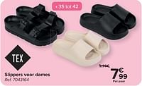 Promoties Slippers voor dames - Tex - Geldig van 24/04/2024 tot 06/05/2024 bij Carrefour