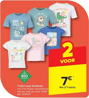 Promotions T-shirt voor kinderen - Tex - Valide de 24/04/2024 à 06/05/2024 chez Carrefour