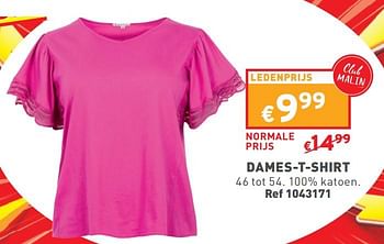 Promotions Dames t shirt - Produit maison - Trafic  - Valide de 24/04/2024 à 29/04/2024 chez Trafic