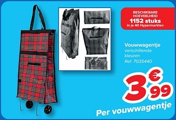 Promotions Vouwwagentje - Produit maison - Carrefour  - Valide de 24/04/2024 à 06/05/2024 chez Carrefour