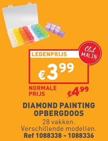 Promotions Diamond painting opbergdoos - Produit maison - Trafic  - Valide de 24/04/2024 à 29/04/2024 chez Trafic