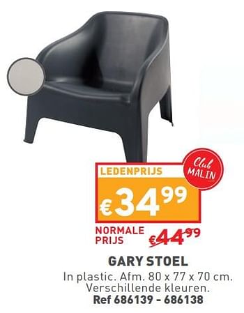 Promoties Gary stoel - Huismerk - Trafic  - Geldig van 24/04/2024 tot 29/04/2024 bij Trafic