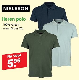 Promotions Heren polo - Nielsson - Valide de 22/04/2024 à 11/05/2024 chez Van Cranenbroek