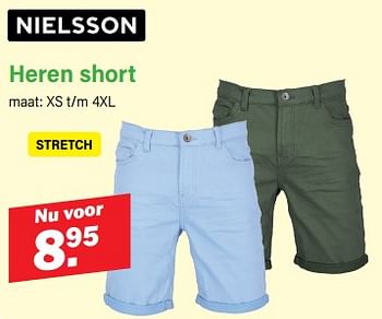 Promotions Heren short - Nielsson - Valide de 22/04/2024 à 11/05/2024 chez Van Cranenbroek