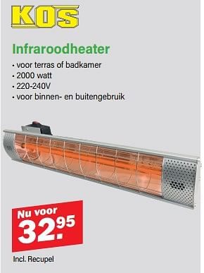 Promoties Infraroodheater - Kos - Geldig van 22/04/2024 tot 11/05/2024 bij Van Cranenbroek