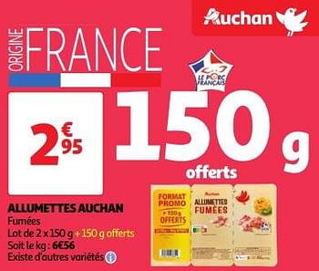 Promoties Allumettes auchan - Huismerk - Auchan - Geldig van 23/04/2024 tot 29/04/2024 bij Auchan