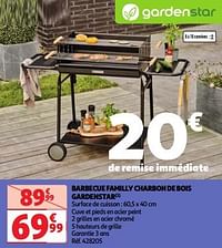 Barbecue familly charbon de bois gardenstar-GardenStar