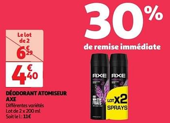 Promoties Déodorant atomiseur axe - Axe - Geldig van 23/04/2024 tot 29/04/2024 bij Auchan