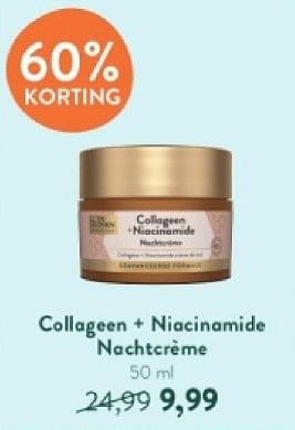 Promoties Collageen + niacinamide nachtcrème - De Tuinen - Geldig van 21/04/2024 tot 28/04/2024 bij Holland & Barret