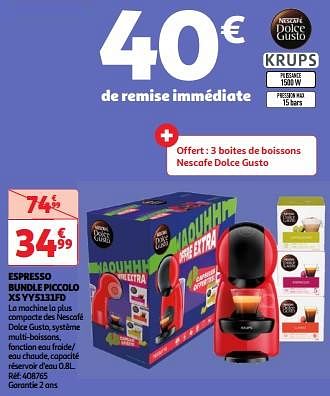 Promoties Krups espresso bundle piccolo xs yy5131fd - Krups - Geldig van 23/04/2024 tot 29/04/2024 bij Auchan