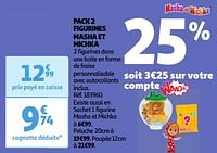 Pack 2 figurines masha et michka-Huismerk - Auchan