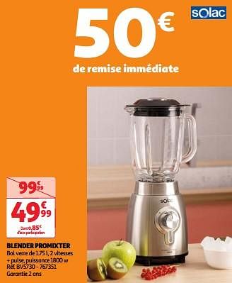 Promoties Solac blender promixter bv5730 - Solac - Geldig van 23/04/2024 tot 29/04/2024 bij Auchan