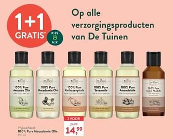 Promoties 100% pure macadamia olie - De Tuinen - Geldig van 21/04/2024 tot 28/04/2024 bij Holland & Barret