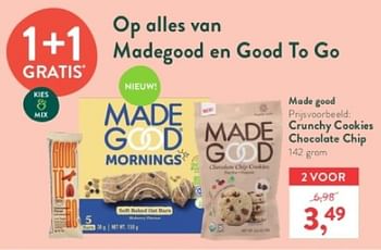 Promoties Crunchy cookies chocolate chip - Good to Go - Geldig van 21/04/2024 tot 28/04/2024 bij Holland & Barret
