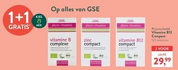 Promoties Vitamine b12 compact - GSE - Geldig van 21/04/2024 tot 28/04/2024 bij Holland & Barret
