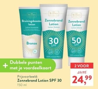 Promoties Zonnebrand lotion spf 30 - De Tuinen - Geldig van 21/04/2024 tot 28/04/2024 bij Holland & Barret