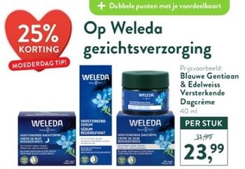 Promotions Blauwe gentiaan + edelweiss versterkende dagerème - Weleda - Valide de 21/04/2024 à 28/04/2024 chez Holland & Barret