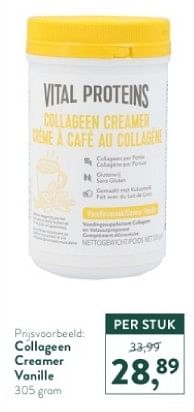 Promoties Collageen creamer vanille - Vital Proteins  - Geldig van 21/04/2024 tot 28/04/2024 bij Holland & Barret