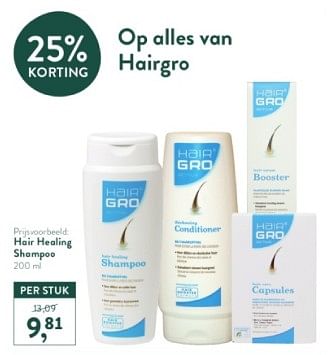 Promotions Hair healing shampoo - Hair Gro - Valide de 21/04/2024 à 28/04/2024 chez Holland & Barret