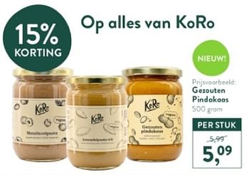 Promoties Gezouten pindakaas - KoRo - Geldig van 21/04/2024 tot 28/04/2024 bij Holland & Barret