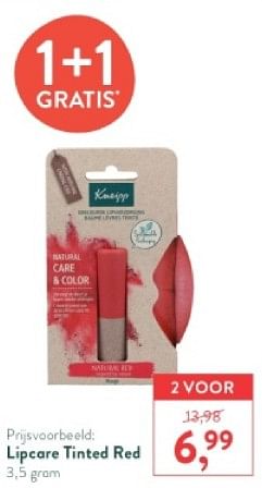 Promoties Lipcare tinted red - Kneipp - Geldig van 21/04/2024 tot 28/04/2024 bij Holland & Barret