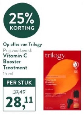 Promotions Vitamin c booster treatment - trilogy - Valide de 21/04/2024 à 28/04/2024 chez Holland & Barret