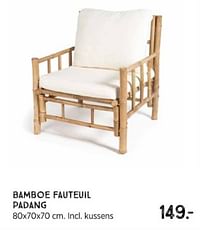 Bamboe fauteuil padang-Huismerk - Xenos
