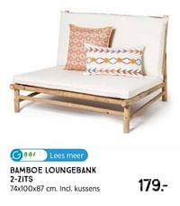 Bamboe loungebank 2-zits-Huismerk - Xenos