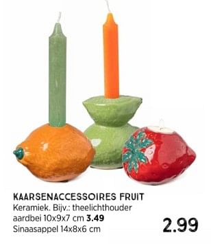 Promoties Kaarsenaccessoires fruit - Huismerk - Xenos - Geldig van 21/04/2024 tot 04/05/2024 bij Xenos