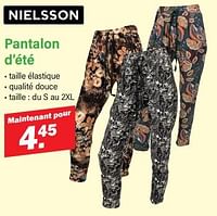 Promotions Pantalon d’été - Nielsson - Valide de 22/04/2024 à 11/05/2024 chez Van Cranenbroek