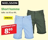Promotions Short homme - Nielsson - Valide de 22/04/2024 à 11/05/2024 chez Van Cranenbroek