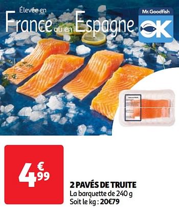Promoties 2 pavés de truite - Huismerk - Auchan - Geldig van 23/04/2024 tot 29/04/2024 bij Auchan
